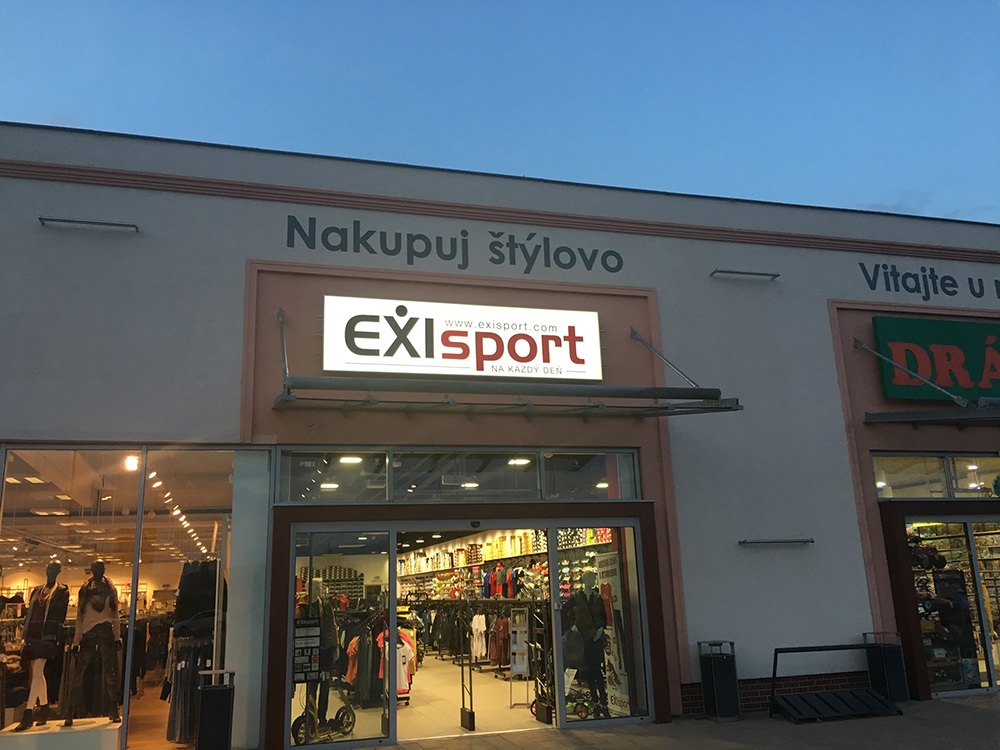 Lord Reklama - Exisport - svetelný nápis
